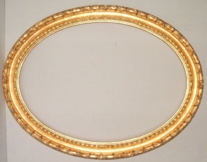 Cornice ovale foglia oro
