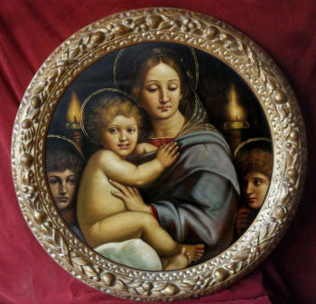 Madonna dei candelabri, Falso d'autore Raffaello