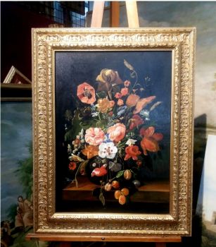 Bouquet in vaso di vetro