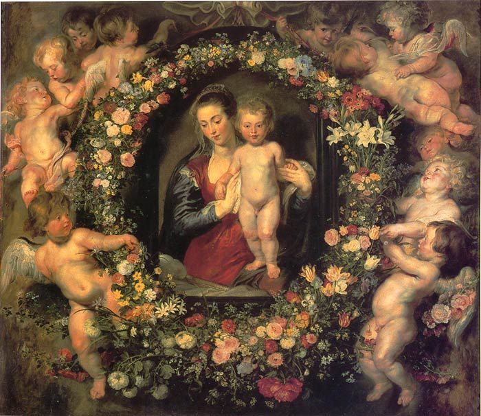 The Madonna in the floral wreath