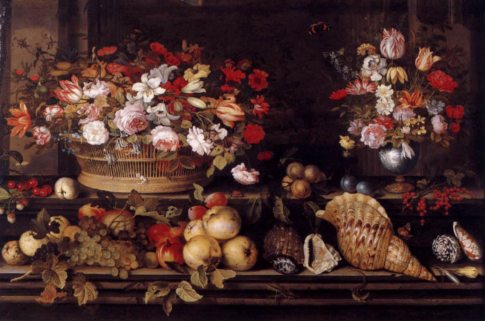 Still-Life with Flowers, Fruit, and Shells