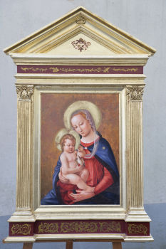 Madonna con bambino cornice tabernacolo